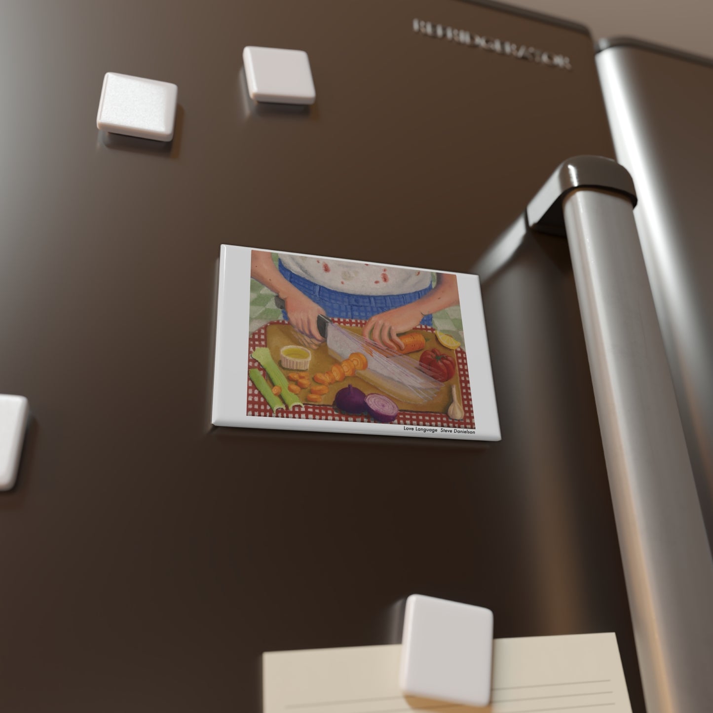 Love Language Magnet — Retro Home Cooking Art Rectangle Magnet
