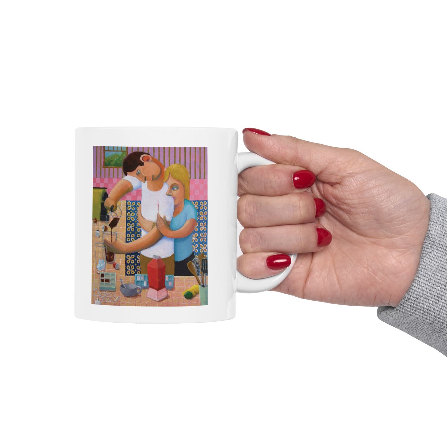 3PM (the Ritual) -- Cozy Kitchen Couple Ceramic Mug (11oz & 15oz)