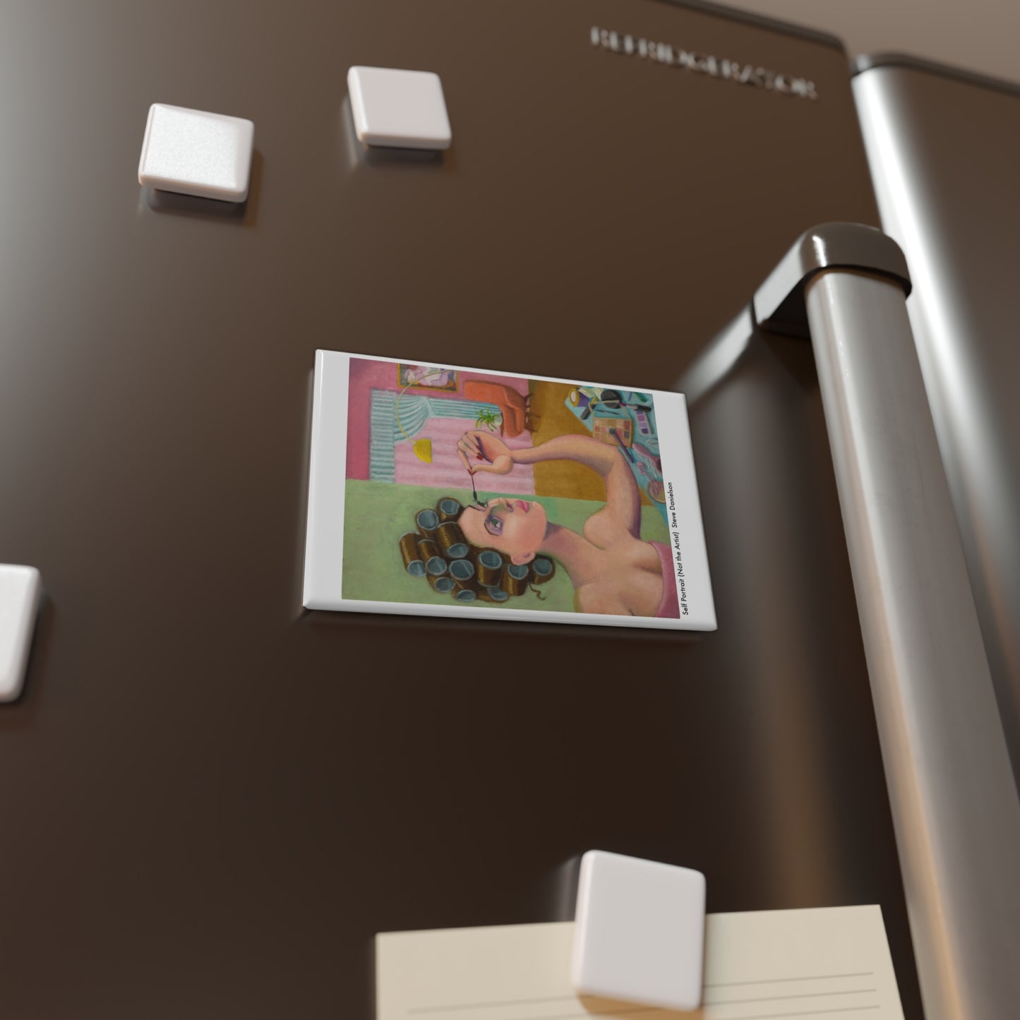 Self Portrait (not the artist) -- Retro Beauty Rectangle Magnet
