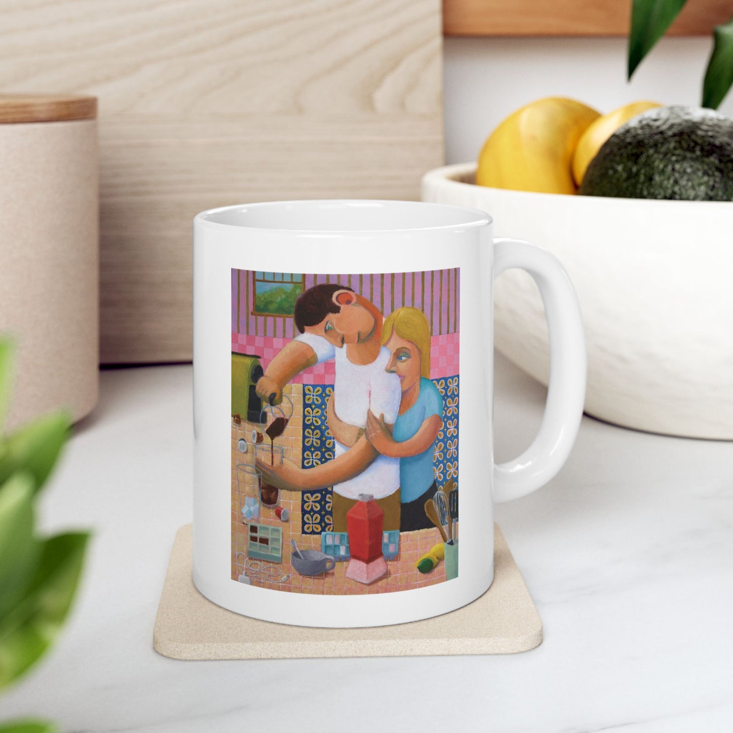 3PM (the Ritual) -- Cozy Kitchen Couple Ceramic Mug (11oz & 15oz)