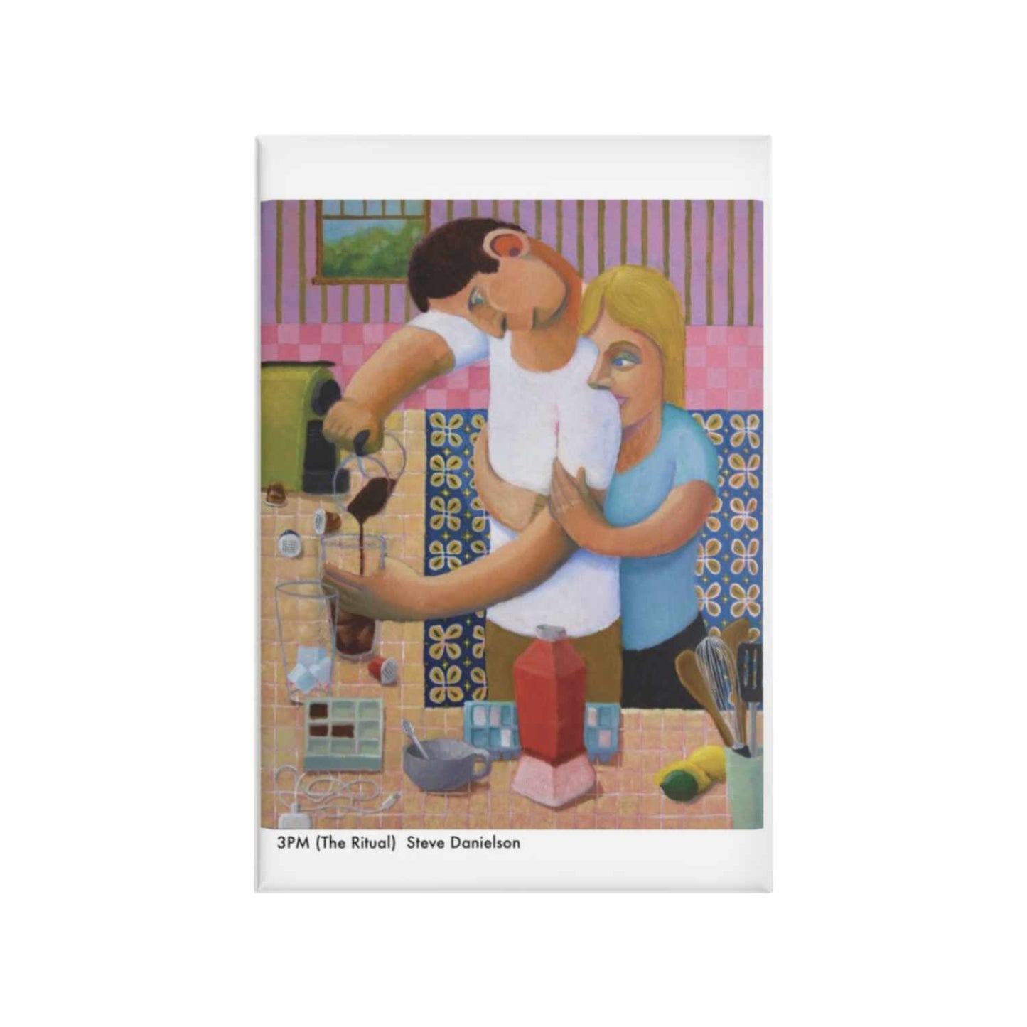 3PM (The Ritual)  - Romantic Kitchen Couple Rectangle Magnet