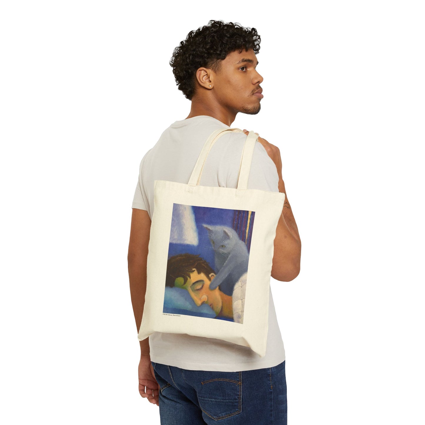 IYKYK Tote — Cat Wake Up Art Print Canvas Tote