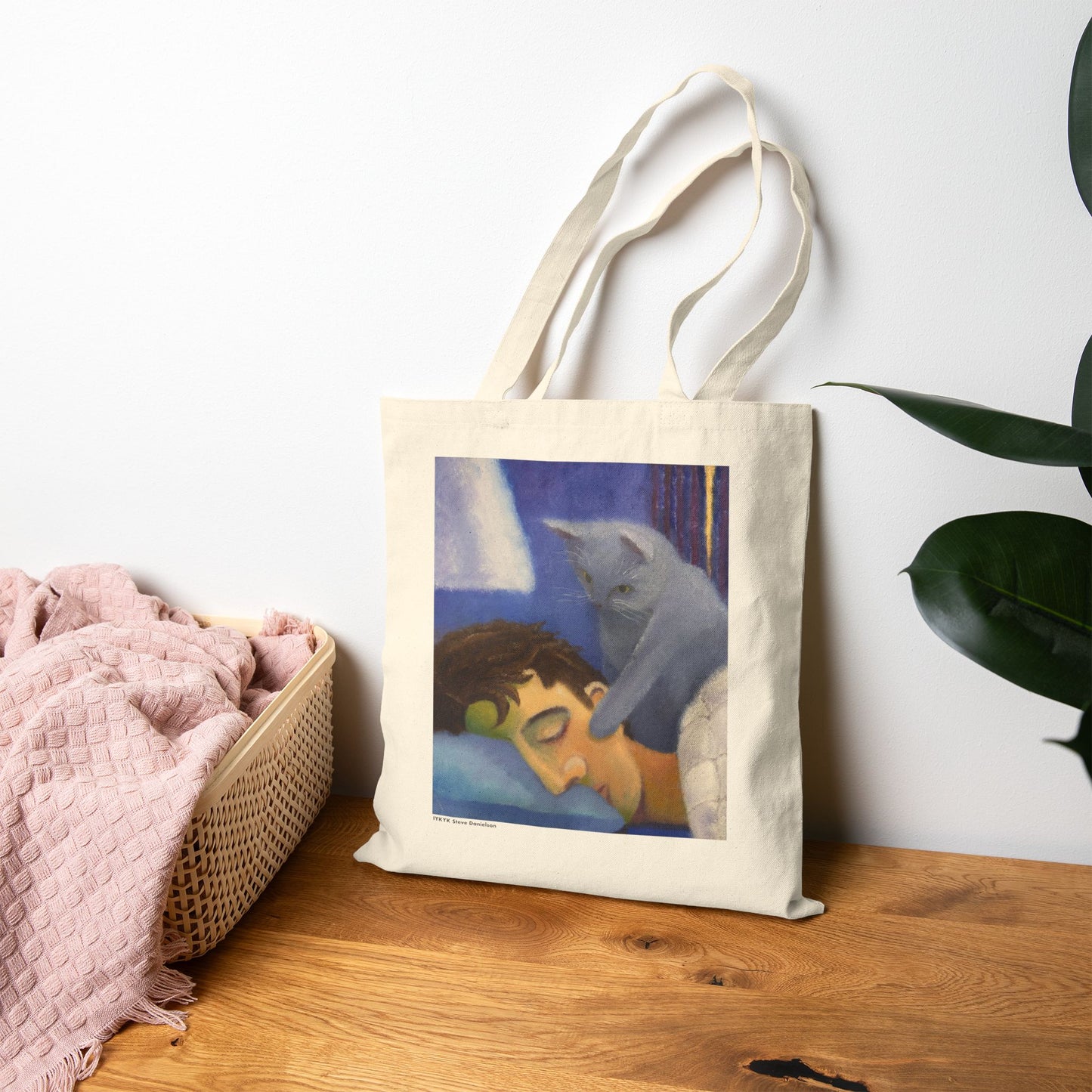 IYKYK Tote — Cat Wake Up Art Print Canvas Tote